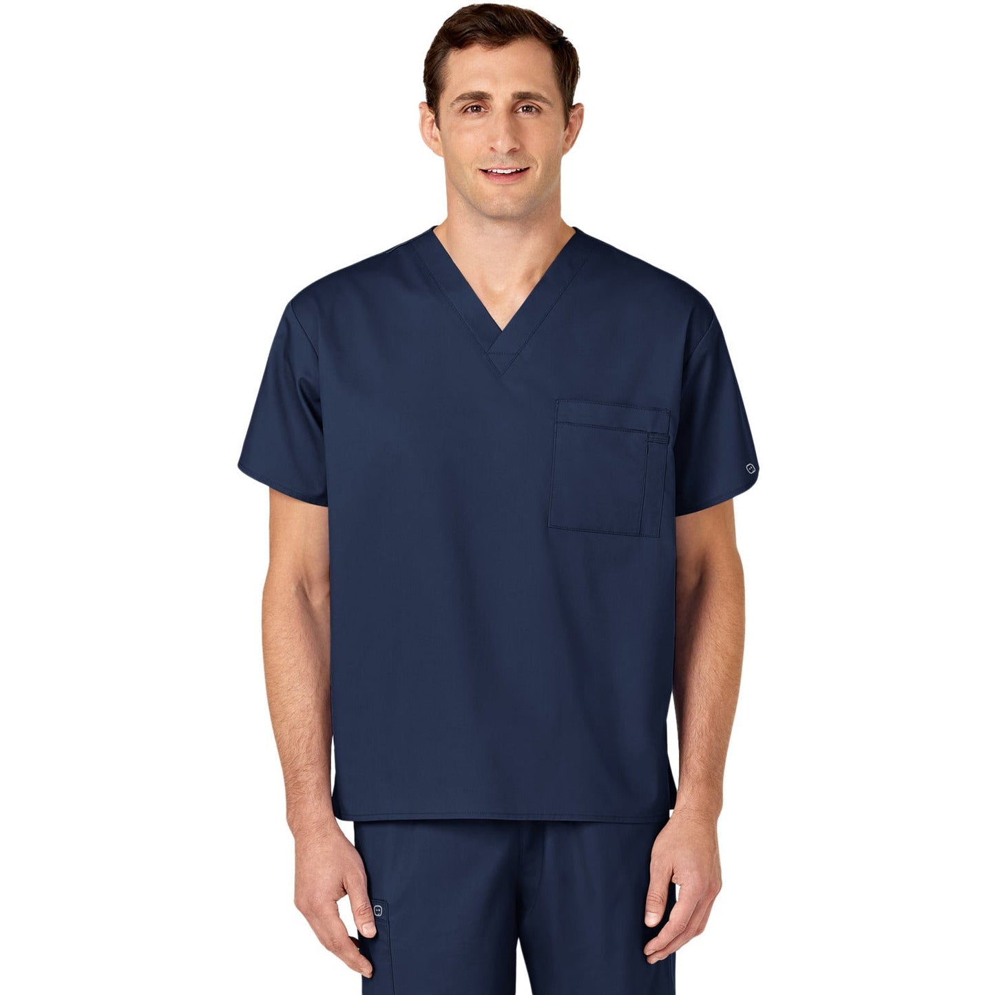 Wink WORK Unisex Double-Pocket V-Neck Top
